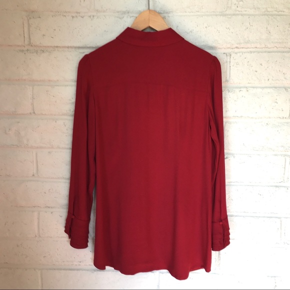 SOFT SURROUNDINGS Button Down Poet Blouse - Picture 4 of 6